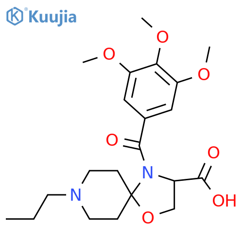 8-Propyl-4-(3,4,5-trimethoxybenzoyl)-1-oxa-4,8-diazaspiro[4.5]decane-3-carboxylic acid structure