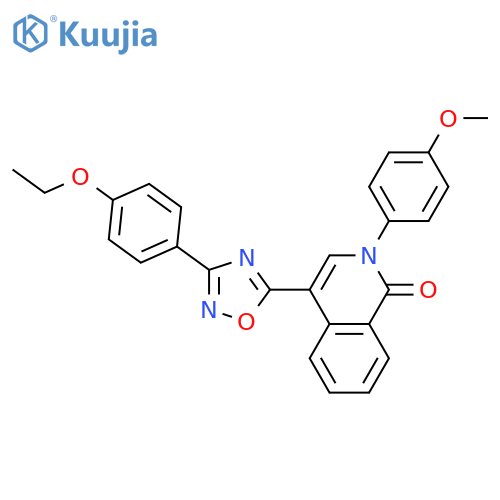 4-[3-(4-ethoxyphenyl)-1,2,4-oxadiazol-5-yl]-2-(4-methoxyphenyl)-1,2-dihydroisoquinolin-1-one structure