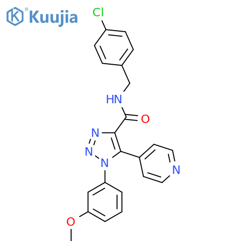 N-[(4-chlorophenyl)methyl]-1-(3-methoxyphenyl)-5-(pyridin-4-yl)-1H-1,2,3-triazole-4-carboxamide structure