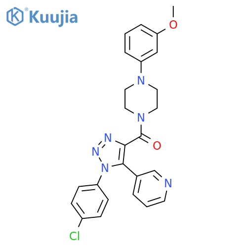 1-[1-(4-chlorophenyl)-5-(pyridin-3-yl)-1H-1,2,3-triazole-4-carbonyl]-4-(3-methoxyphenyl)piperazine structure