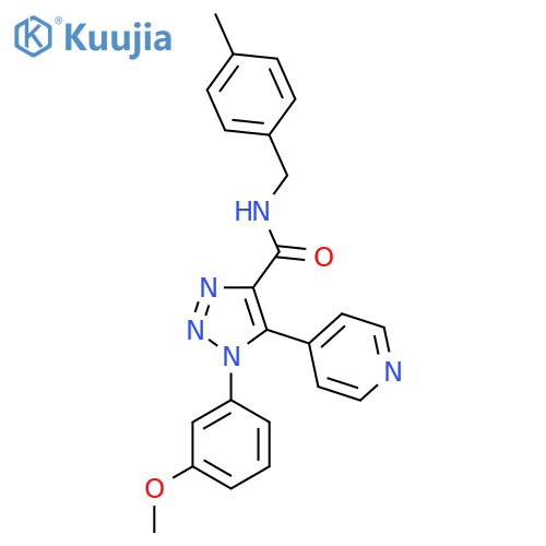 1-(3-methoxyphenyl)-N-[(4-methylphenyl)methyl]-5-(pyridin-4-yl)-1H-1,2,3-triazole-4-carboxamide structure