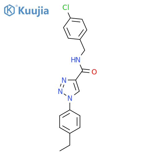N-[(4-chlorophenyl)methyl]-1-(4-ethylphenyl)-1H-1,2,3-triazole-4-carboxamide structure