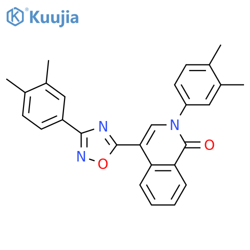 2-(3,4-dimethylphenyl)-4-[3-(3,4-dimethylphenyl)-1,2,4-oxadiazol-5-yl]-1,2-dihydroisoquinolin-1-one structure