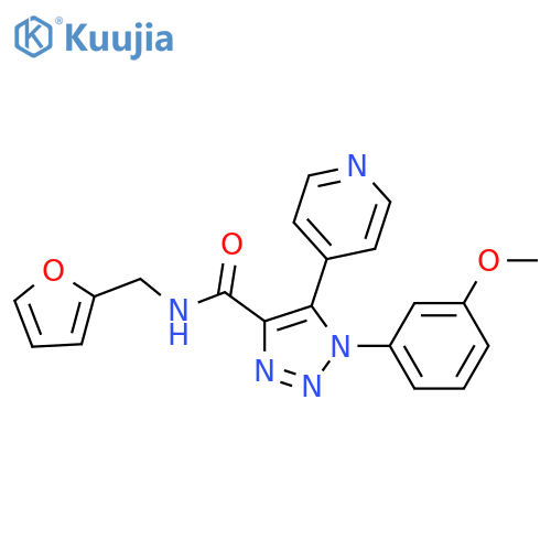 N-[(furan-2-yl)methyl]-1-(3-methoxyphenyl)-5-(pyridin-4-yl)-1H-1,2,3-triazole-4-carboxamide structure