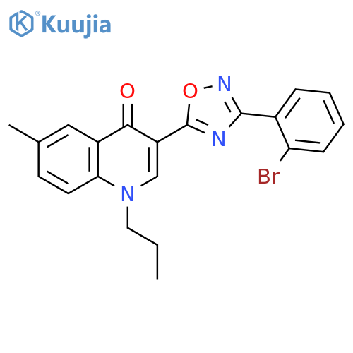 3-[3-(2-bromophenyl)-1,2,4-oxadiazol-5-yl]-6-methyl-1-propyl-1,4-dihydroquinolin-4-one structure