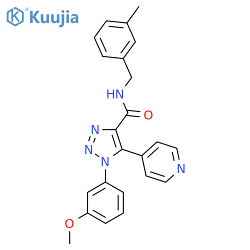 1-(3-methoxyphenyl)-N-[(3-methylphenyl)methyl]-5-(pyridin-4-yl)-1H-1,2,3-triazole-4-carboxamide structure