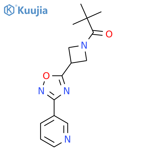 2,2-Dimethyl-1-{3-[3-(pyridin-3-yl)-1,2,4-oxadiazol-5-yl]azetidin-1-yl}propan-1-one structure