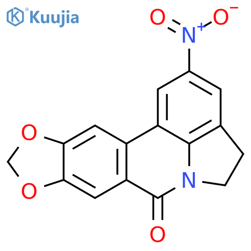 7H-[1,3]Dioxolo[4,5-j]pyrrolo[3,2,1-de]phenanthridin-7-one, 4,5-dihydro-2-nitro- structure