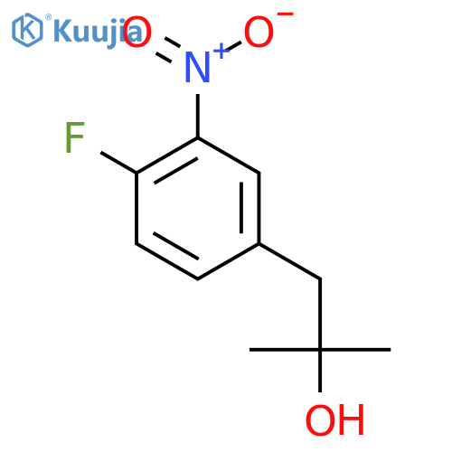 1-(4-fluoro-3-nitrophenyl)-2-methylpropan-2-ol structure