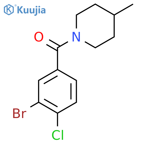 (3-Bromo-4-chlorophenyl)(4-methylpiperidin-1-yl)methanone structure