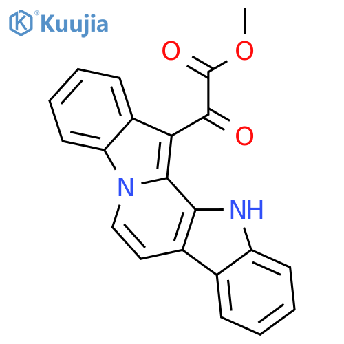 2-(12H-pyrido[1,2-a:3,4-b']diindol-13-yl)-2-oxoacetic acid methyl ester structure