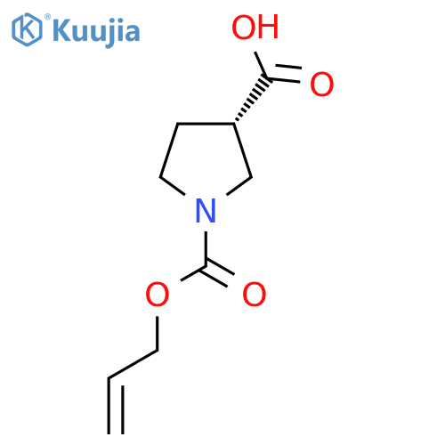 (3S)-1-(prop-2-en-1-yloxy)carbonylpyrrolidine-3-carboxylic acid structure