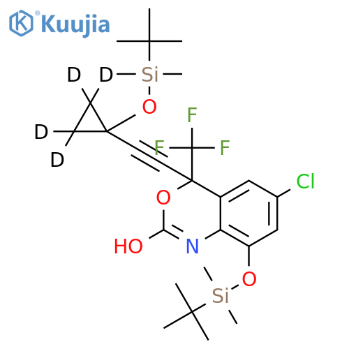 rac-8,14-Bis(tert-butyldimethylsilyloxy) Efavirenz-d4 structure