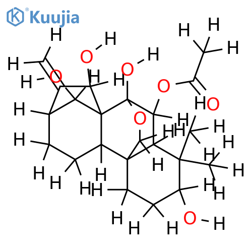 (3alpha,6beta,7alpha,14R,15beta)-7,20-epoxy-ent-kaur-16-ene-3,6,7,14,15-pentol 6-acetate structure