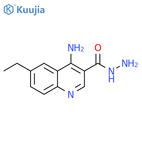 4-Amino-6-ethyl-quinoline-3-carboxylic acid hydrazide structure