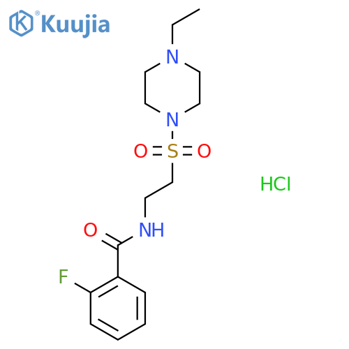 N-{2-(4-ethylpiperazin-1-yl)sulfonylethyl}-2-fluorobenzamide hydrochloride structure