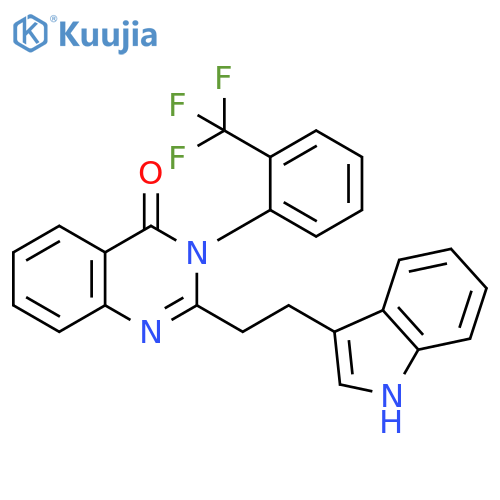 4(3H)-Quinazolinone,2-[2-(1H-indol-3-yl)ethyl]-3-[2-(trifluoromethyl)phenyl]- structure