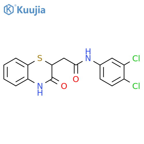 N-(3,4-dichlorophenyl)-2-(3-oxo-3,4-dihydro-2H-1,4-benzothiazin-2-yl)acetamide structure