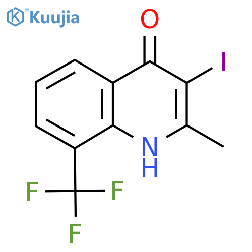 4-Hydroxy-3-iodo-2-methyl-8-(trifluoromethyl)quinoline structure