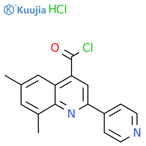 6,8-Dimethyl-2-(pyridin-4-yl)quinoline-4-carbonyl chloride hydrochloride structure