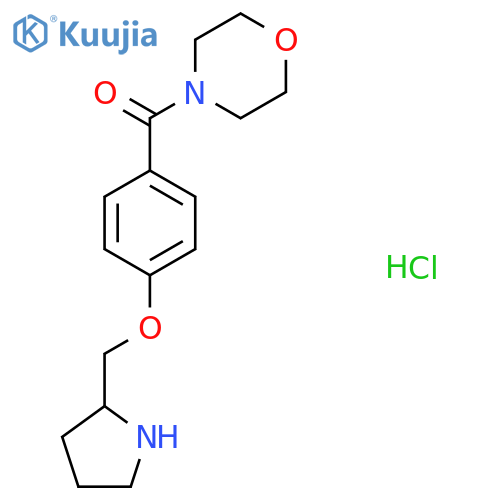 Morpholino(4-(pyrrolidin-2-ylmethoxy)phenyl)methanone hydrochloride structure