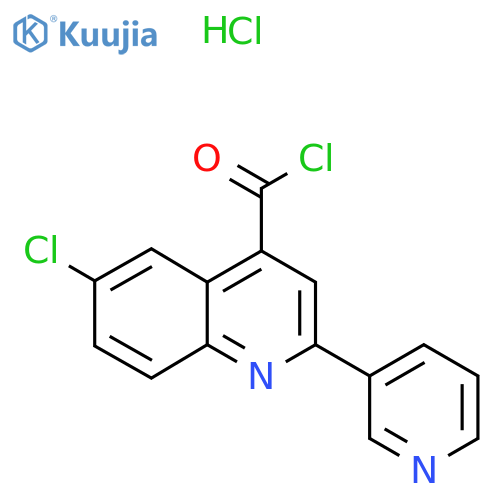 6-Chloro-2-(pyridin-3-yl)quinoline-4-carbonyl chloride hydrochloride structure