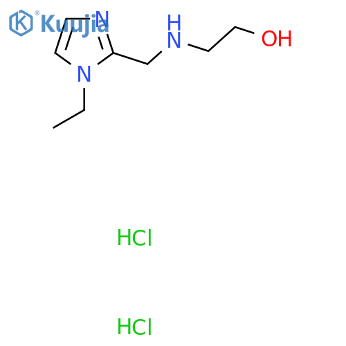 2-(((1-Ethyl-1H-imidazol-2-yl)methyl)amino)ethanol dihydrochloride structure