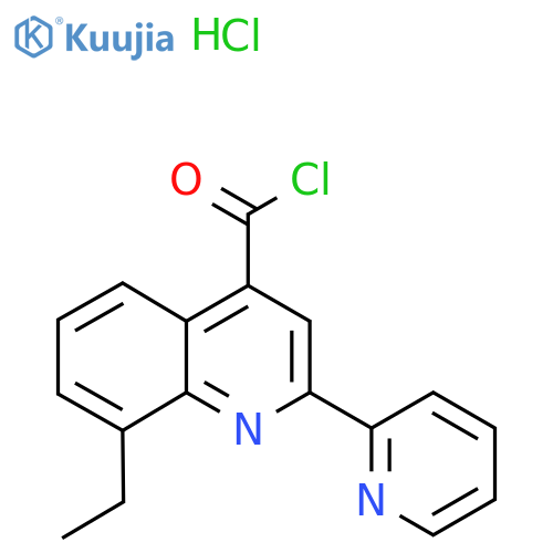 8-Ethyl-2-(pyridin-2-yl)quinoline-4-carbonyl chloride hydrochloride structure