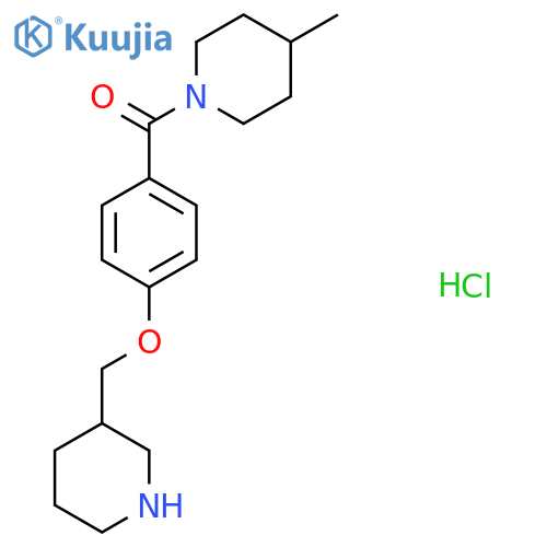 (4-Methylpiperidin-1-yl)(4-(piperidin-3-ylmethoxy)phenyl)methanone hydrochloride structure