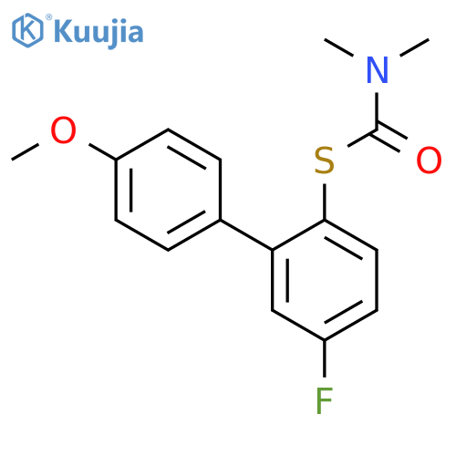 S-(5-Fluoro-4'-methoxy-[1,1'-biphenyl]-2-yl) dimethylcarbamothioate structure