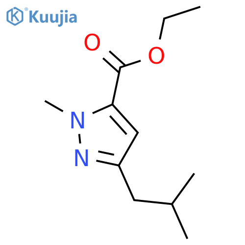 Ethyl 3-isobutyl-1-methyl-1H-pyrazole-5-carboxylate structure
