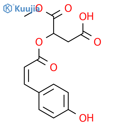2-O-(cis-coumaroyl)malic acid 1-methyl ester structure