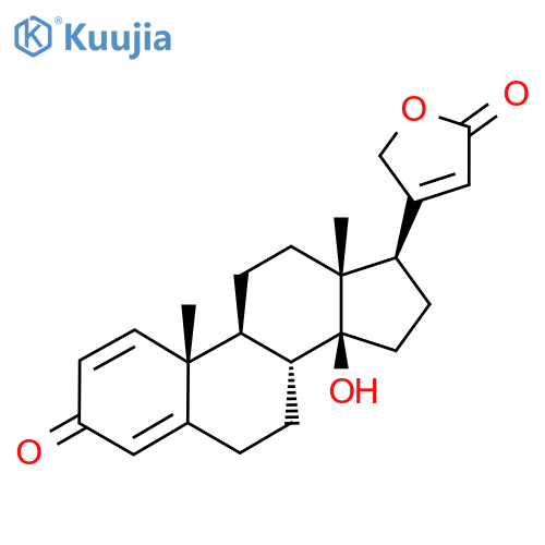 (8xi,9xi,17xi)-14-hydroxy-3-oxocarda-1,4,20(22)-trienolide structure
