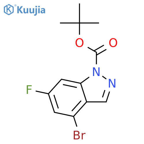 tert-Butyl 4-bromo-6-fluoro-1H-indazole-1-carboxylate structure