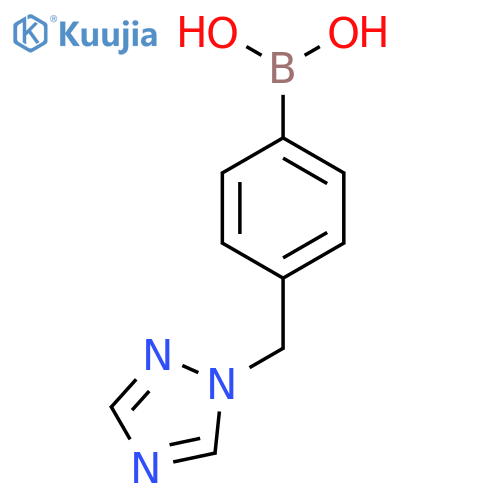 {4-(1H-1,2,4-triazol-1-yl)methylphenyl}boronic acid structure