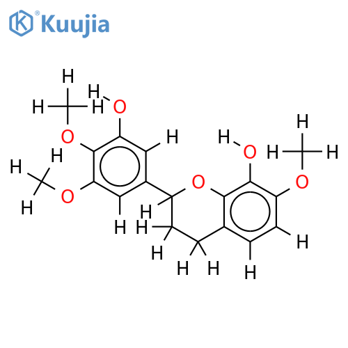 3',4',7-Tri-Me ether-3',4',5',7,8-Pentahydroxyflavan structure
