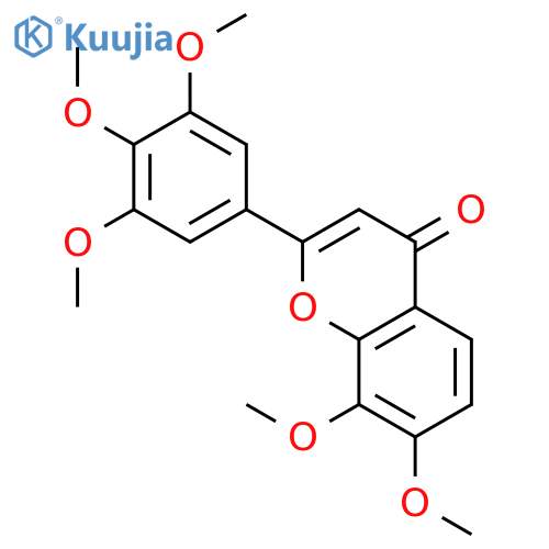 4H-1-Benzopyran-4-one, 7,8-dimethoxy-2-(3,4,5-trimethoxyphenyl)- structure
