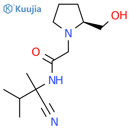 N-(1-cyano-1,2-dimethylpropyl)-2-(2S)-2-(hydroxymethyl)pyrrolidin-1-ylacetamide structure
