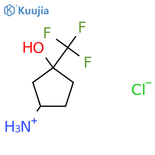 3-amino-1-(trifluoromethyl)cyclopentan-1-ol hydrochloride structure