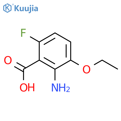 2-amino-3-ethoxy-6-fluorobenzoic Acid structure