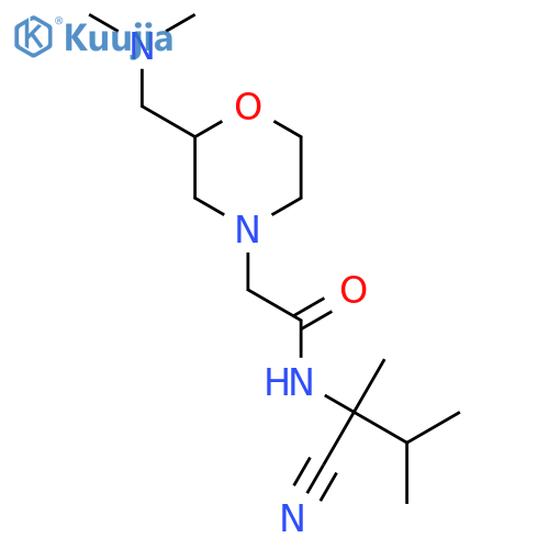N-(1-cyano-1,2-dimethylpropyl)-2-{2-[(dimethylamino)methyl]morpholin-4-yl}acetamide structure