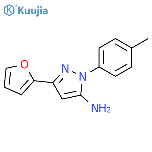 5-(furan-2-yl)-2-(4-methylphenyl)-2,3-dihydro-1H-pyrazol-3-imine structure