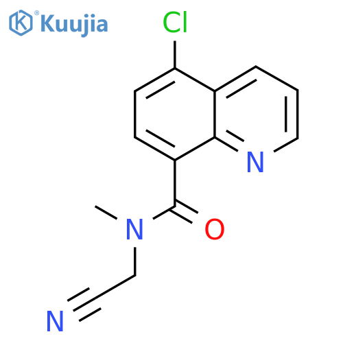 5-chloro-N-(cyanomethyl)-N-methylquinoline-8-carboxamide structure
