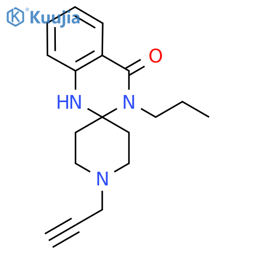 3-propyl-1'-prop-2-ynylspiro[1H-quinazoline-2,4'-piperidine]-4-one structure