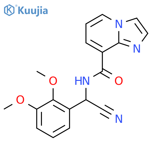 N-[cyano(2,3-dimethoxyphenyl)methyl]imidazo[1,2-a]pyridine-8-carboxamide structure
