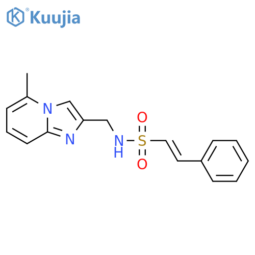 N-({5-methylimidazo[1,2-a]pyridin-2-yl}methyl)-2-phenylethene-1-sulfonamide structure