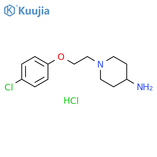 1-[2-(4-chlorophenoxy)ethyl]piperidin-4-amine;dihydrochloride structure