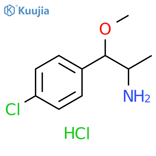 1-(4-chlorophenyl)-1-methoxypropan-2-amine hydrochloride structure