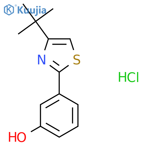3-(4-Tert-butyl-1,3-thiazol-2-yl)phenol hydrochloride structure