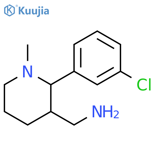 2-(3-chlorophenyl)-1-methylpiperidin-3-ylmethanamine structure